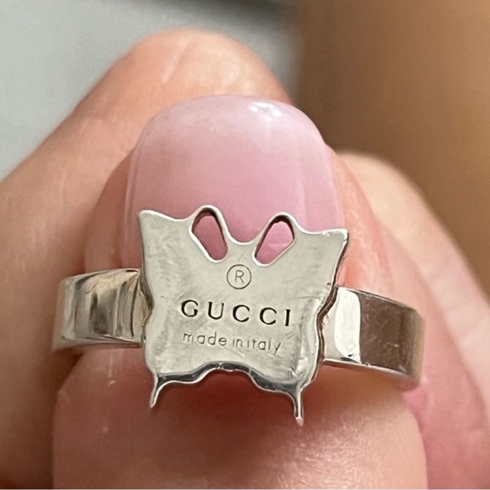 Gucci Silver Butterfly Ring